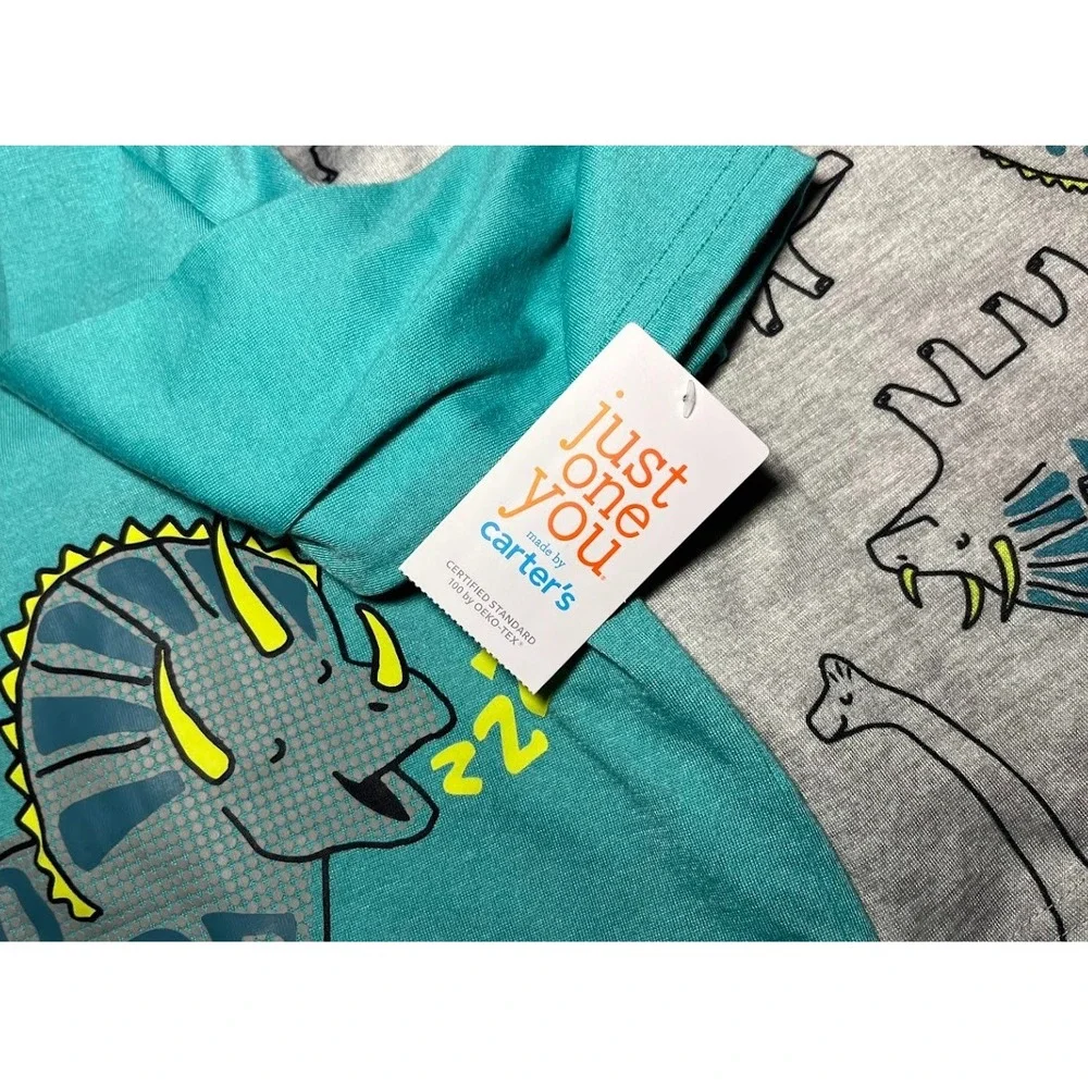Carter's‎ Just One You Toddler Boy 2T Dinosaur 3pc Pajama Set Gray Green NWT
